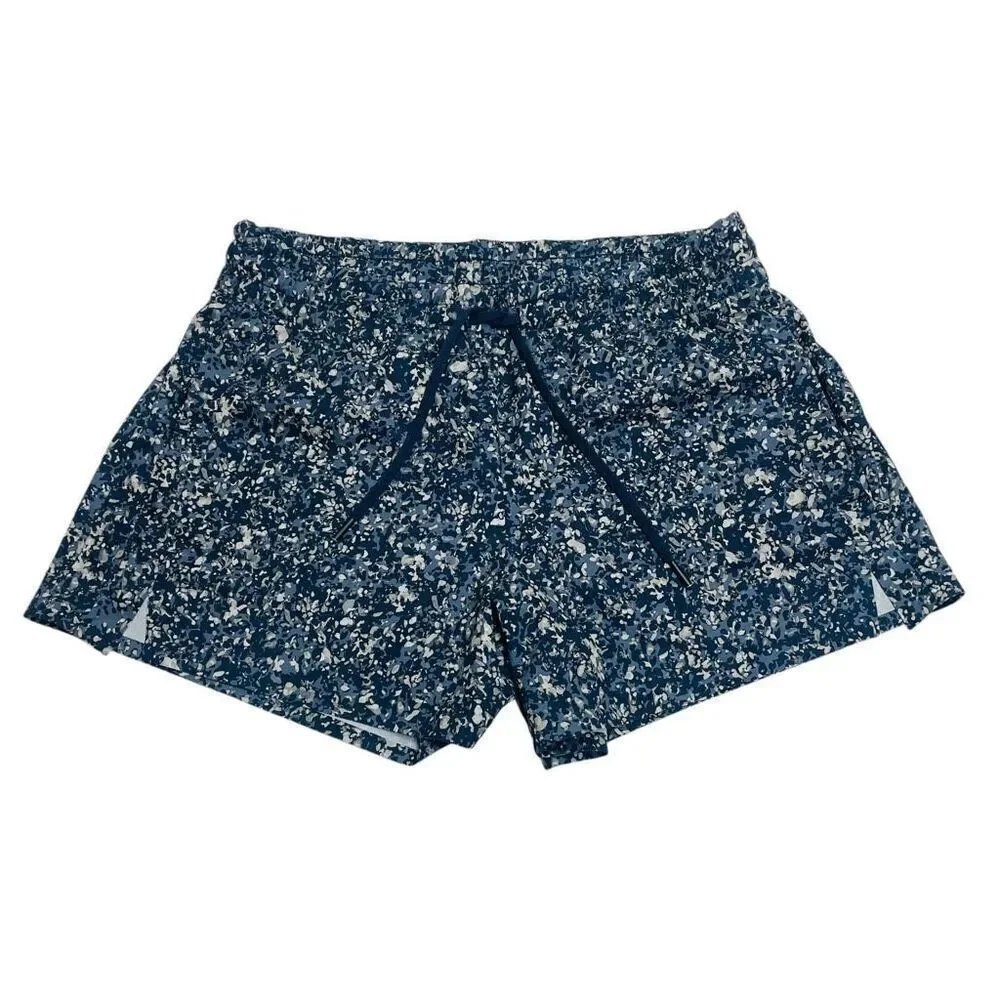 Athleta Printed Baha Short Woodblock Texture Navy Size 6
